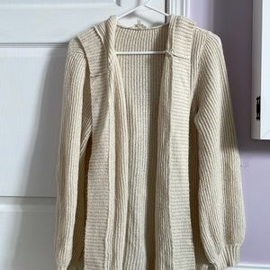 Cream Mudd Hooded Cardigan